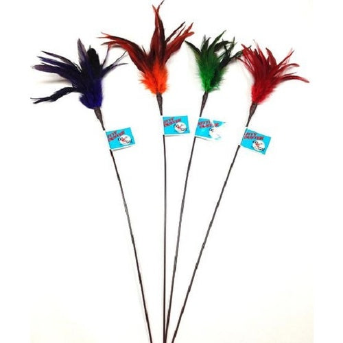 Short Sparkle Kitty Duster Wand Cat Teaser Toy