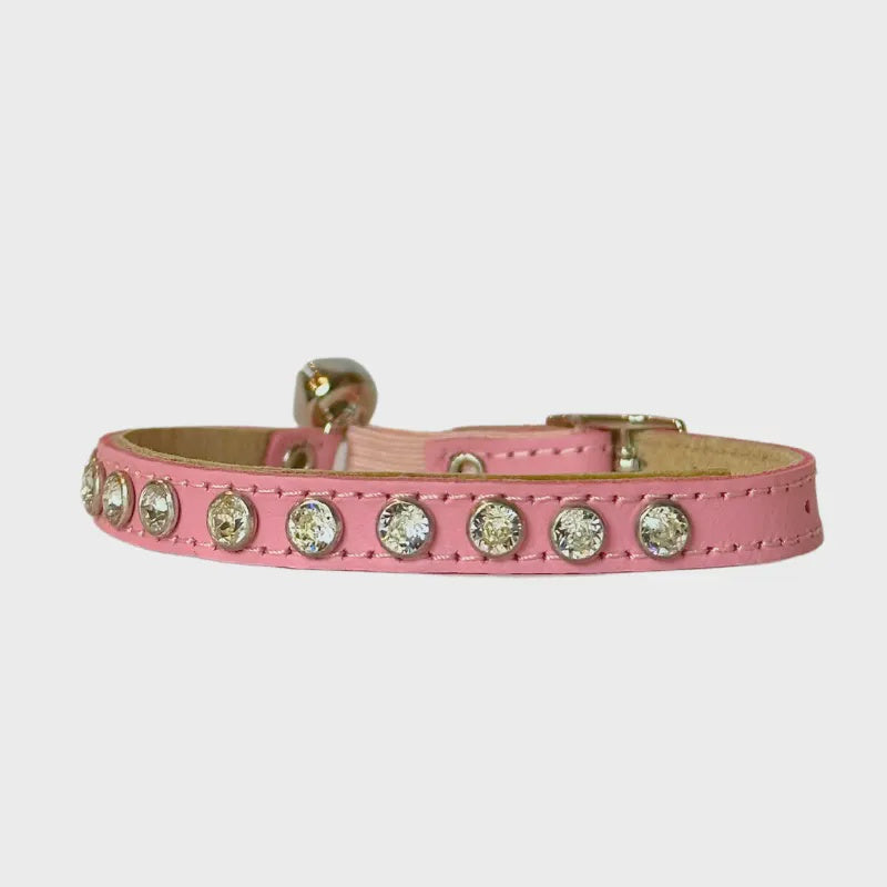Coco Crystal Cat Collar Pink
