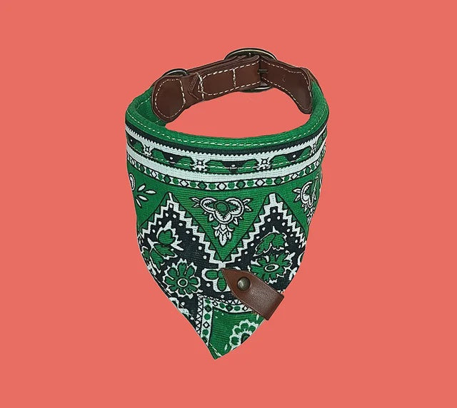 CosmoBoy Pattern Leather Collar