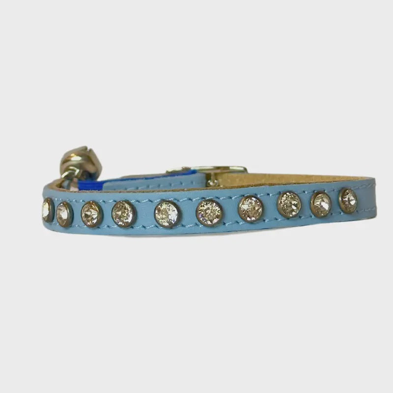 Coco Crystal Cat Collar  Blue