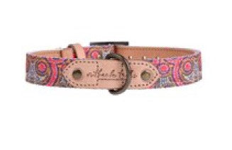 Leather Collar - Snake Dreaming - Small